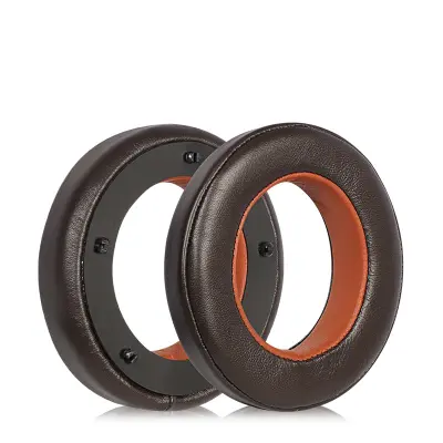 Ušesne blazinice iz jagnječje kože za slušalke Focal Utopia s sponkami Brown + Orange