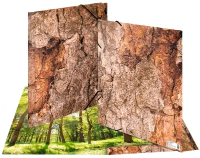 Kotna mapa HERMA, narava, DIN A3, karton, les