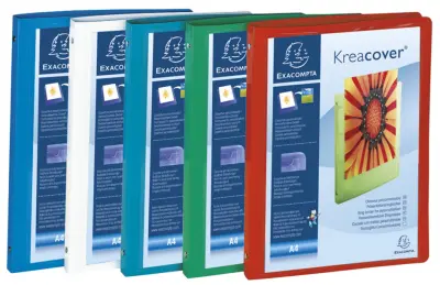 EXACOMPTA obročni registrator Kreacover, PP, 4-obročni mehanizem, A4, asist.
