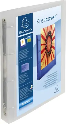 EXACOMPTA predstavitveni obročni registrator, A4 Maxi, bel, 4O-obroč