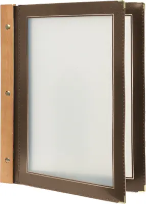 Securit menijska mapa WOOD, DIN A4, rjava