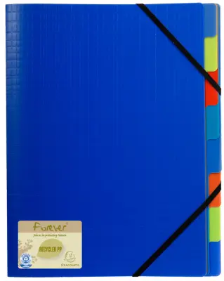 Kartotečna mapa EXACOMPTA, DIN A4, PP, 8 predelkov, modra