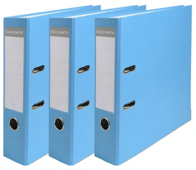 EXACOMPTA PP mapa Premium, A4, 80 mm, svetlo modra, pakiranje 3 kom