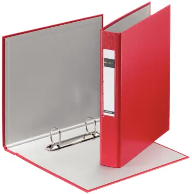 LEITZ obročni registrator standard, DIN A5, črn, 2 D-ring mehanika