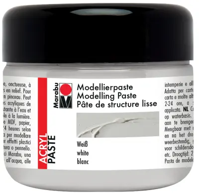 Marabu akrilna pasta za modeliranje, 225 ml, bela