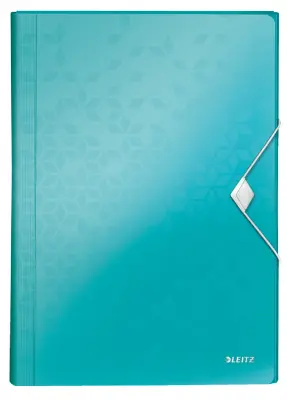 LEITZ raztegljiva mapa WOW, A4, PP, 6 predelkov, ledeno modra