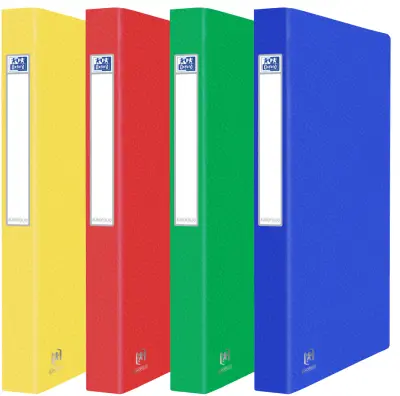 Oxford obročni registrator EUROFOLIO+, DIN A4, karton, 2 obročka, sortirano