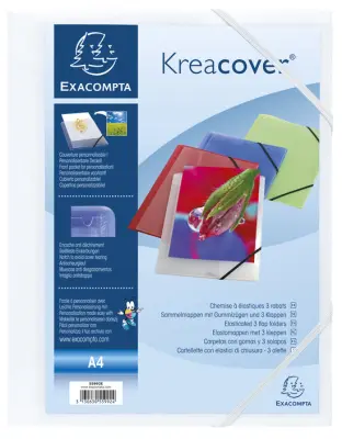 Kotna mapa EXACOMPTA Kreacover, DIN A4, PP, bela