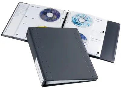 DURABLE CD/DVD INDEX obročni registrator 40, za 40 CD-jev, antracit