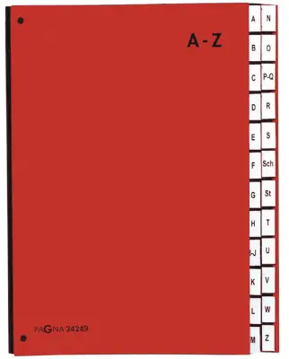PAGNA namizna mapa Color, DIN A4, A - Ž, 24 predelkov, rdeča