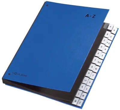 PAGNA namizna mapa Color, DIN A4, A - Ž, 24 predelkov, modra