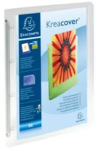 EXACOMPTA predstavitveni obročni registrator, A4, bel, 4O-ring mehanizem