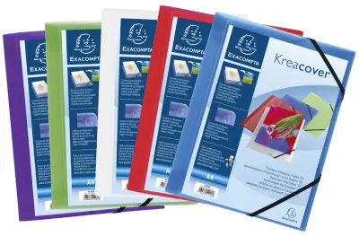 EXACOMPTA kotna mapa Kreacover, DIN A4, PP, modra