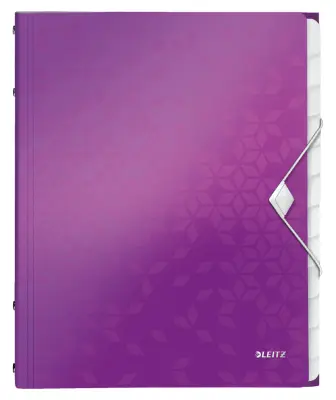 Kartotečna mapa LEITZ WOW, DIN A4, PP, 12 predelkov, vijolična