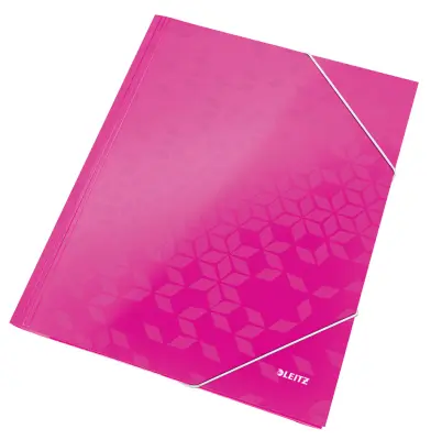 LEITZ kotna mapa WOW, DIN A4, karton, roza-metal