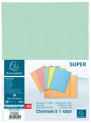 EXACOMPTA aktovka SUPER 160, DIN A4, zelena