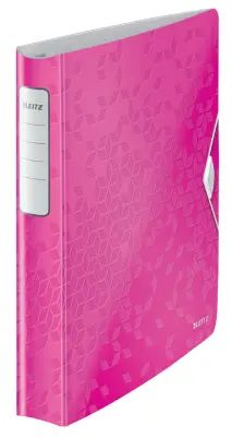 LEITZ registrator z obročki Active WOW SoftClick, A4, roza, 4 D-obročki