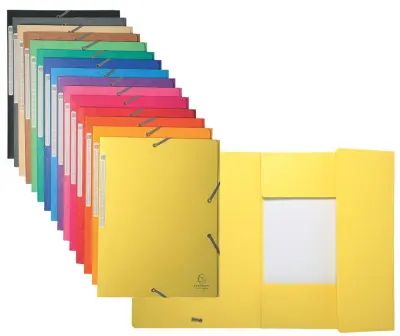 Kotna mapa EXACOMPTA, DIN A4, karton, limeta zelena