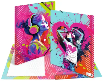 Kotna mapa HERMA, Music Girl, karton, DIN A3