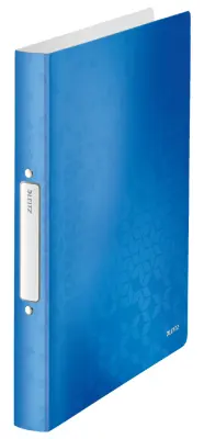 LEITZ obročast registrator WOW, DIN A4, PP, moder, 2 obroča