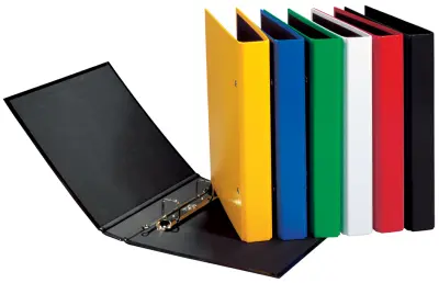 Obročasti registrator PAGNA, osnovne barve, 2 mehanizma za obešanje, rdeč