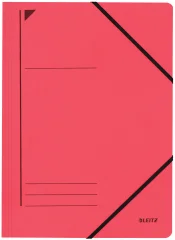 Kotna mapa LEITZ, DIN A4, karton 450 gsm, rdeča