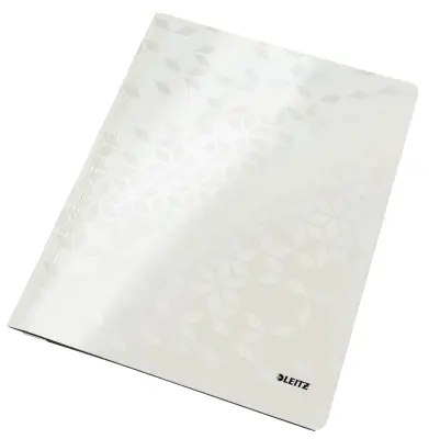 LEITZ mapa WOW, DIN A4, karton, biserno bela