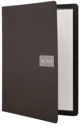 Securit menijska mapa RAW, A4, pravo usnje, rjava