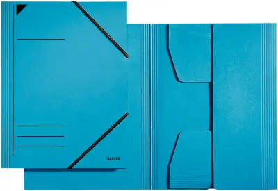 Kotna mapa LEITZ, DIN A4, karton 320 g/m2, modra