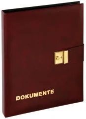Mapa za dokumente PAGNA, umetno usnje, DIN A4, vinsko rdeča