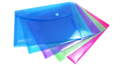RAPESCO torba za dokumente, DIN A5, PP, različne barve