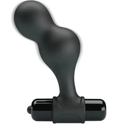 MR PLAY - ČRNI SILIKONSKI VIBRATOR ANALNI ČEP