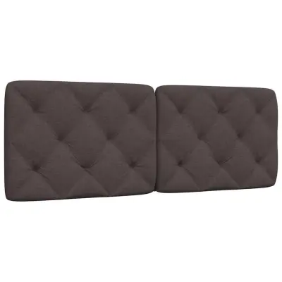 vidaXL Vzglavna stranica temno rjava 140 cm blago