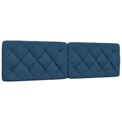 vidaXL Vzglavna stranica modra 180 cm blago
