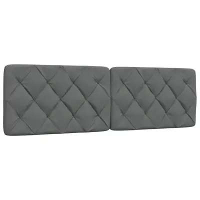 vidaXL Vzglavna stranica temno siva 160 cm blago
