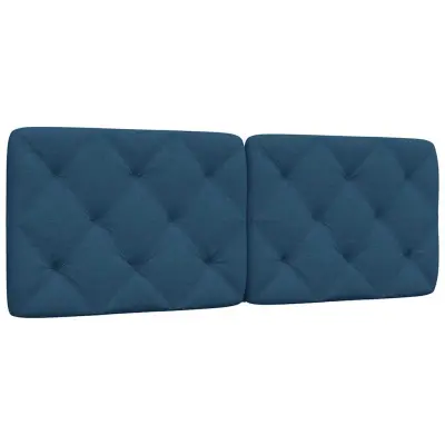 vidaXL Vzglavna stranica modra 140 cm blago