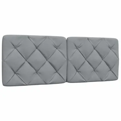 vidaXL Vzglavna stranica svetlo siva 140 cm blago