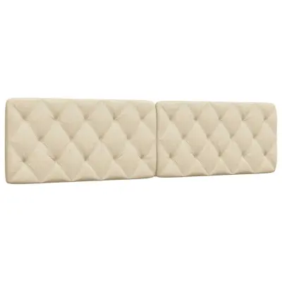 vidaXL Vzglavna stranica krem 200 cm blago