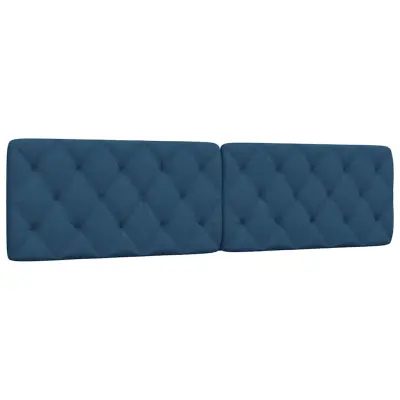 vidaXL Vzglavna stranica modra 200 cm blago