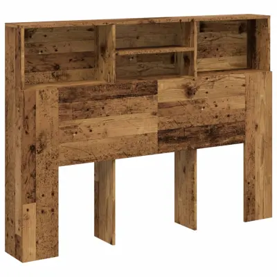 vidaXL Vzglavna omarica starinski les 140x19x103,5 cm