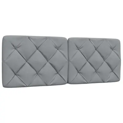 vidaXL Vzglavna stranica svetlo siva 120 cm blago