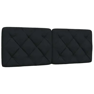 vidaXL Vzglavna stranica črna 140 cm blago