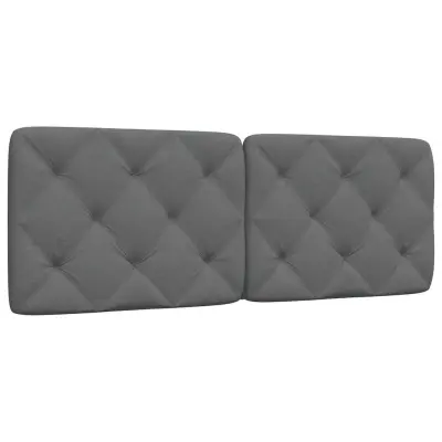 vidaXL Vzglavna stranica temno siva 120 cm blago