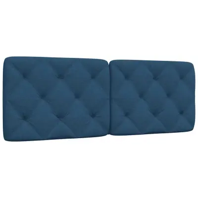 vidaXL Vzglavna stranica modra 120 cm blago