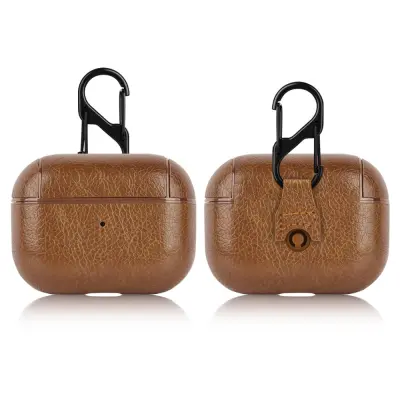 Zaščitna torbica Airpods, vrhunsko PU usnje Brown  AirPods 3