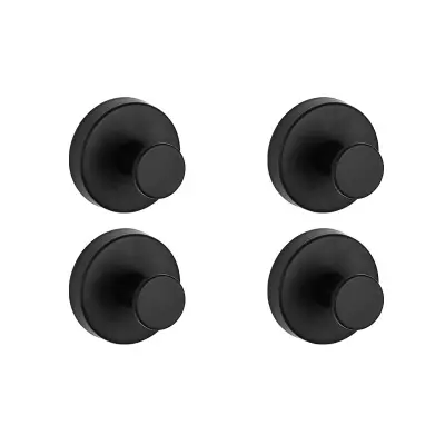 Stenske kljuke s priseskom, 4-paket Black