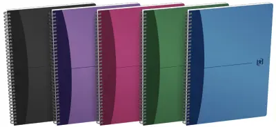 Spiralni zvezek Oxford Office, DIN A4, kvadrat, 90 listov, PP