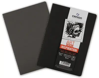 CANSON skicirka Art Book Inspiration, A4, črno/siva