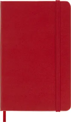 Zvezek MOLESKINE, P/A6, črtan, trda vezava, svetlo rdeč