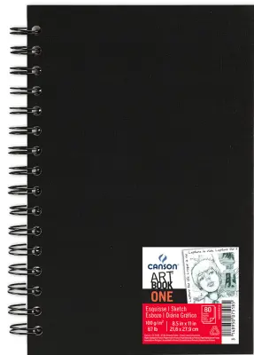 Skicirka CANSON ARTBOOK ONE, 140 x 216 mm, črna